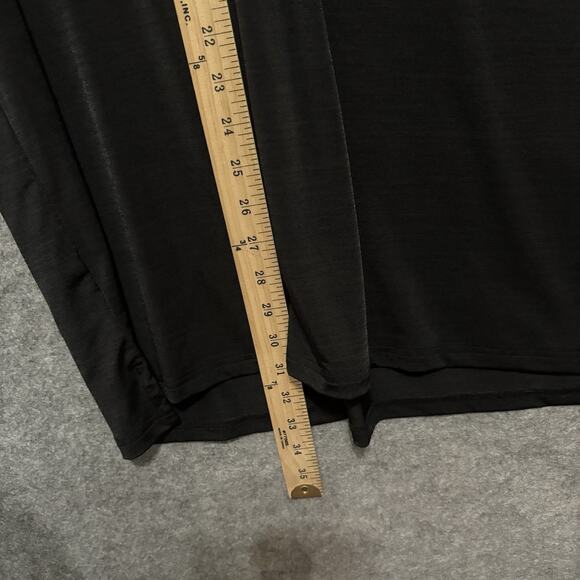 Actively Black Henley Shirt Mens Sz 2X Black Greatness in DNA Embroidered‎ Logo - Picture 9 of 10